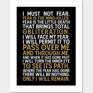 Litany against fear Posters and Art